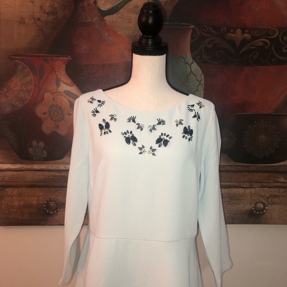 Banana Republic Embellished Dress Size 14P - Picture 9 of 12